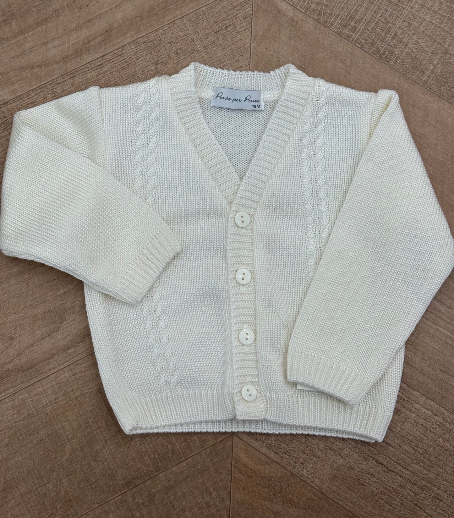Cardigan filo treccia