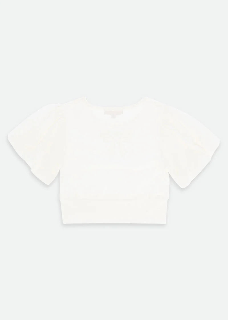 T-shirt Crop Dollie Pearl Bow Bucaneve
