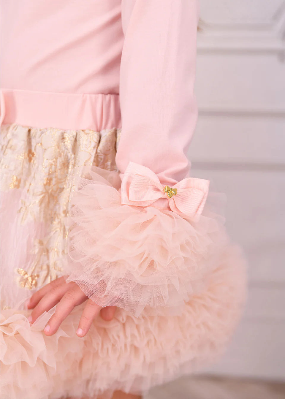 T-Shirt Dua Tulle CuffTop Blush Pink