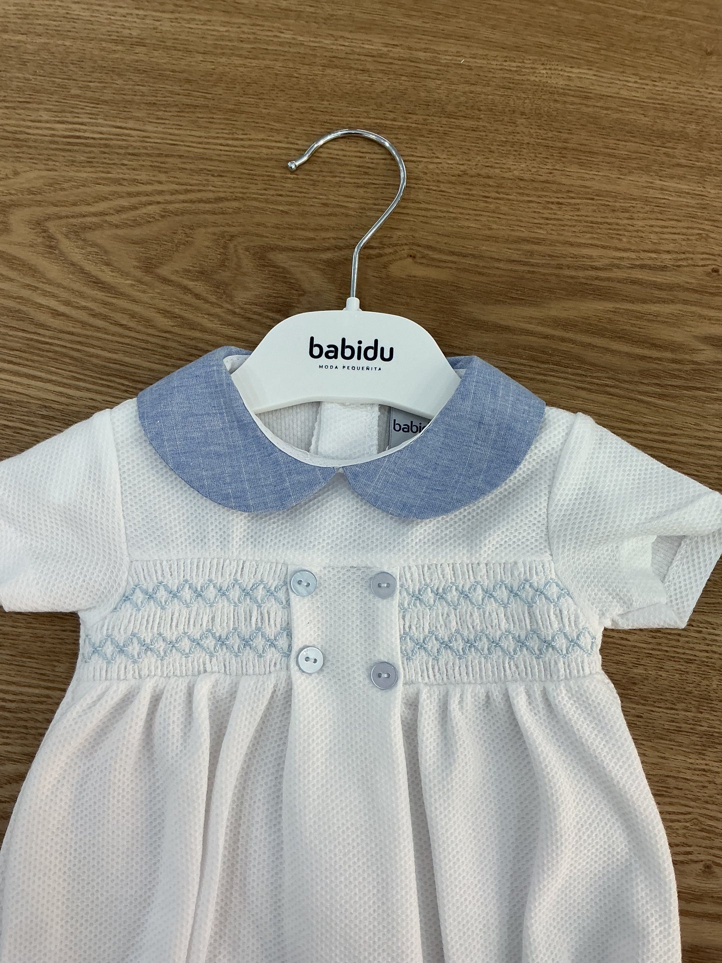 Pagliaccetto smock boy celeste