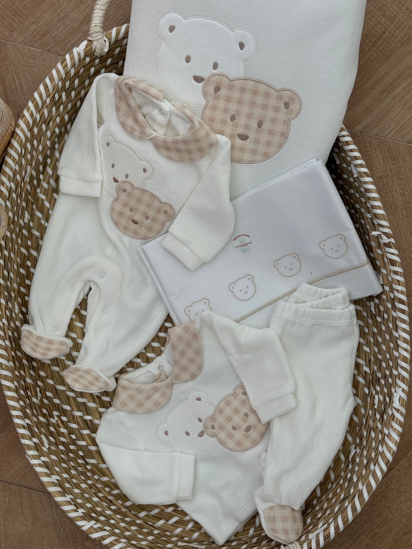 Tutina teddy neonato/a