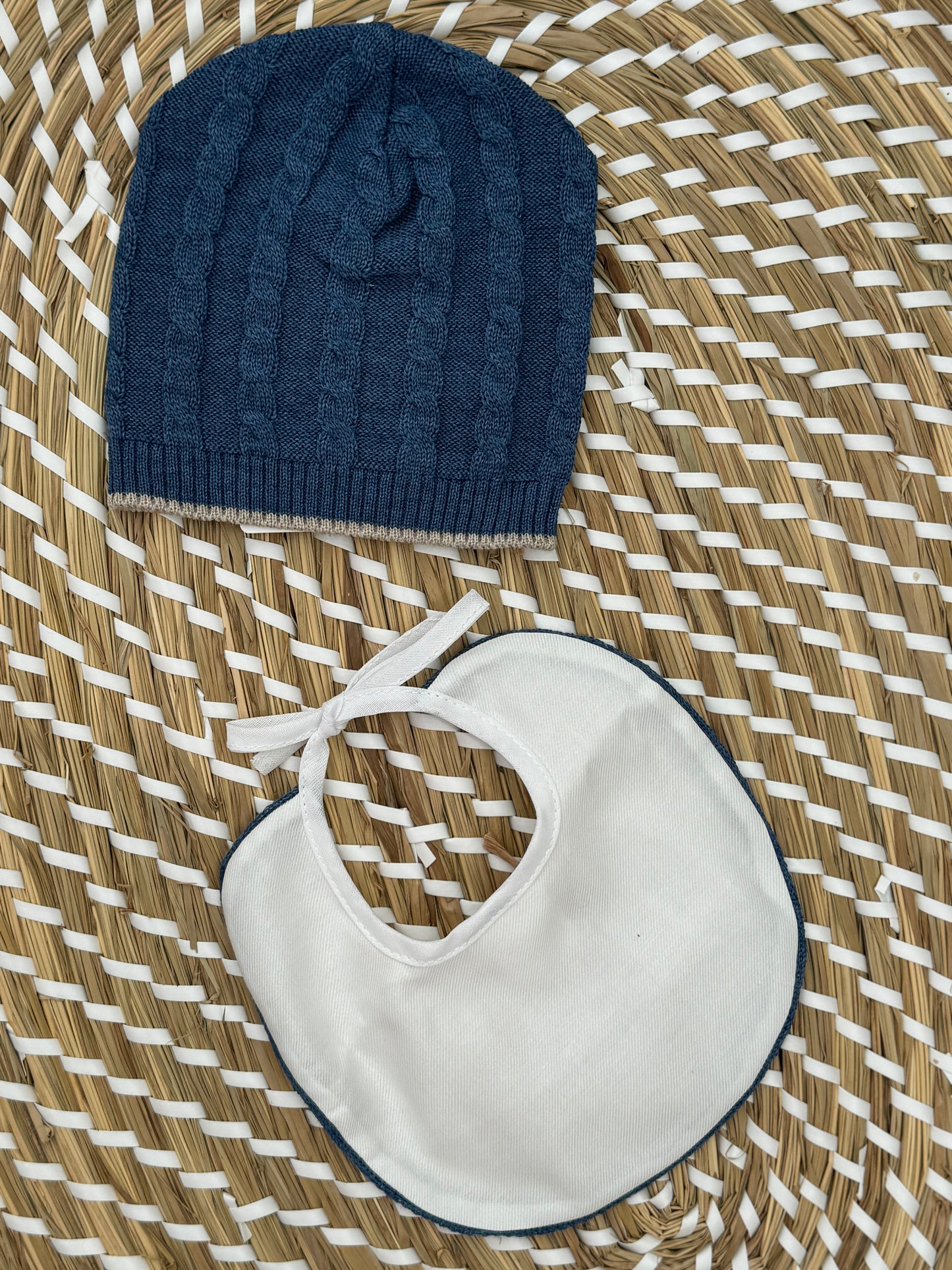 Set 2 pezzi treccia blu