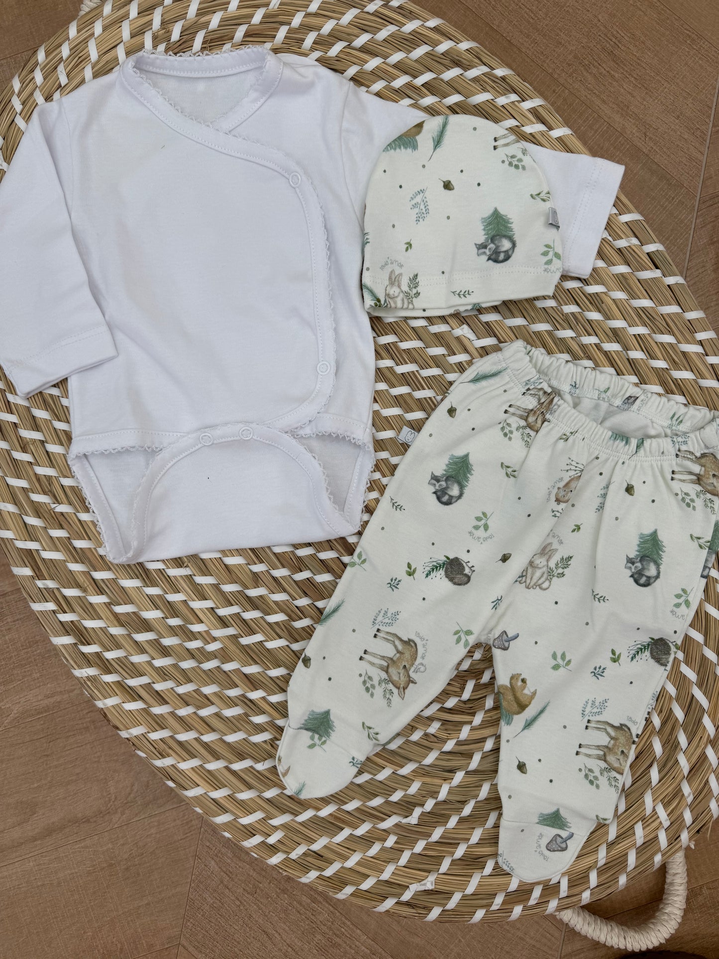 Completo 3 pezzi new Born cotone interlock