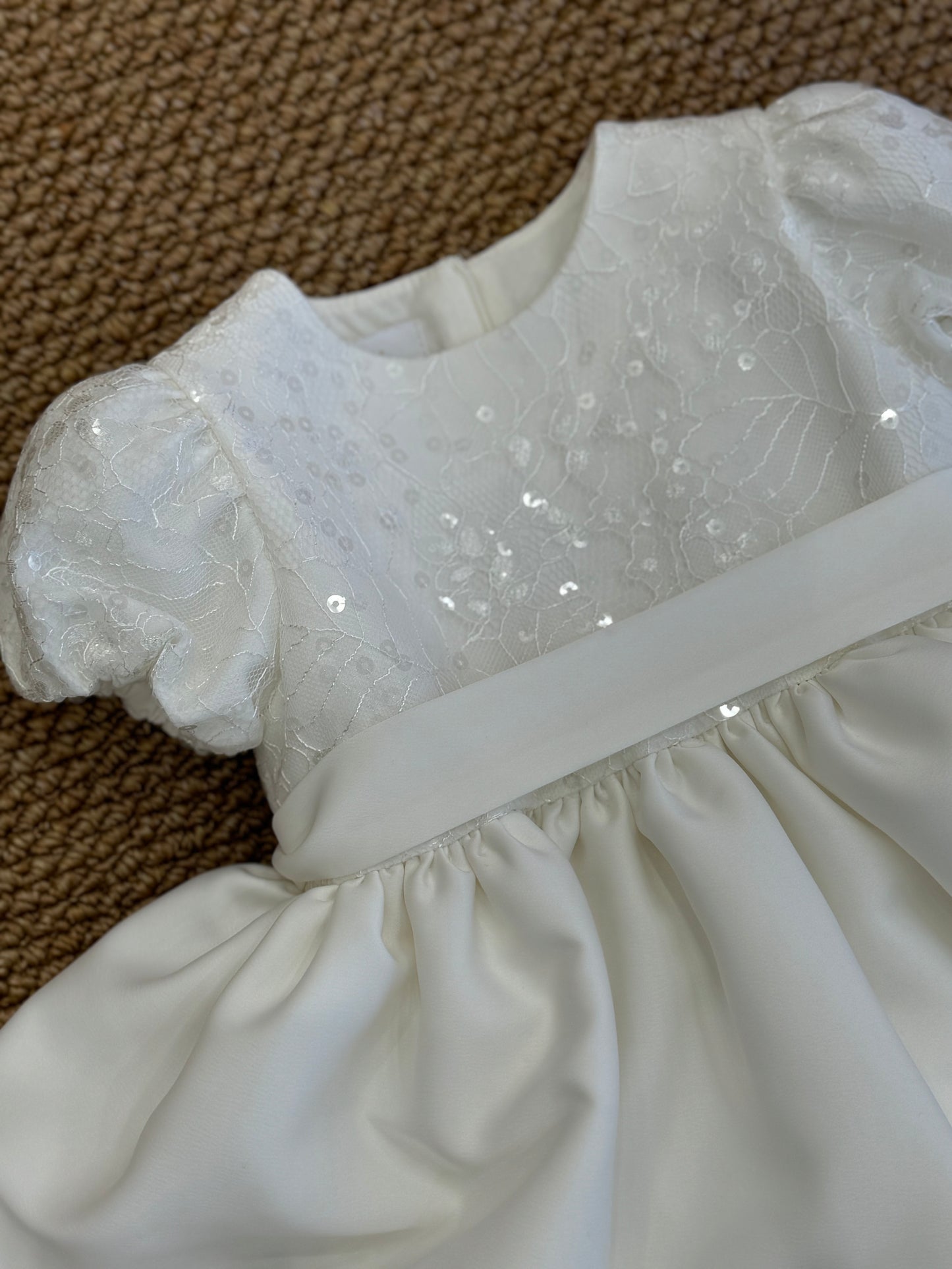 Abito battesimale micro paillettes