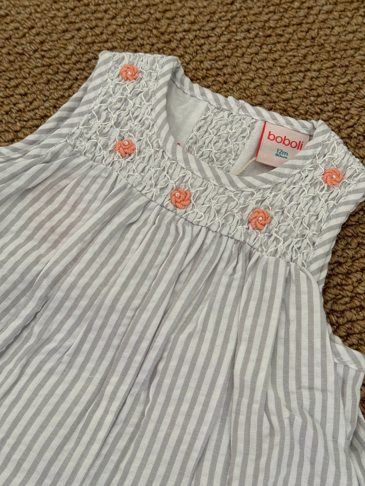 Abito coral punto a smock
