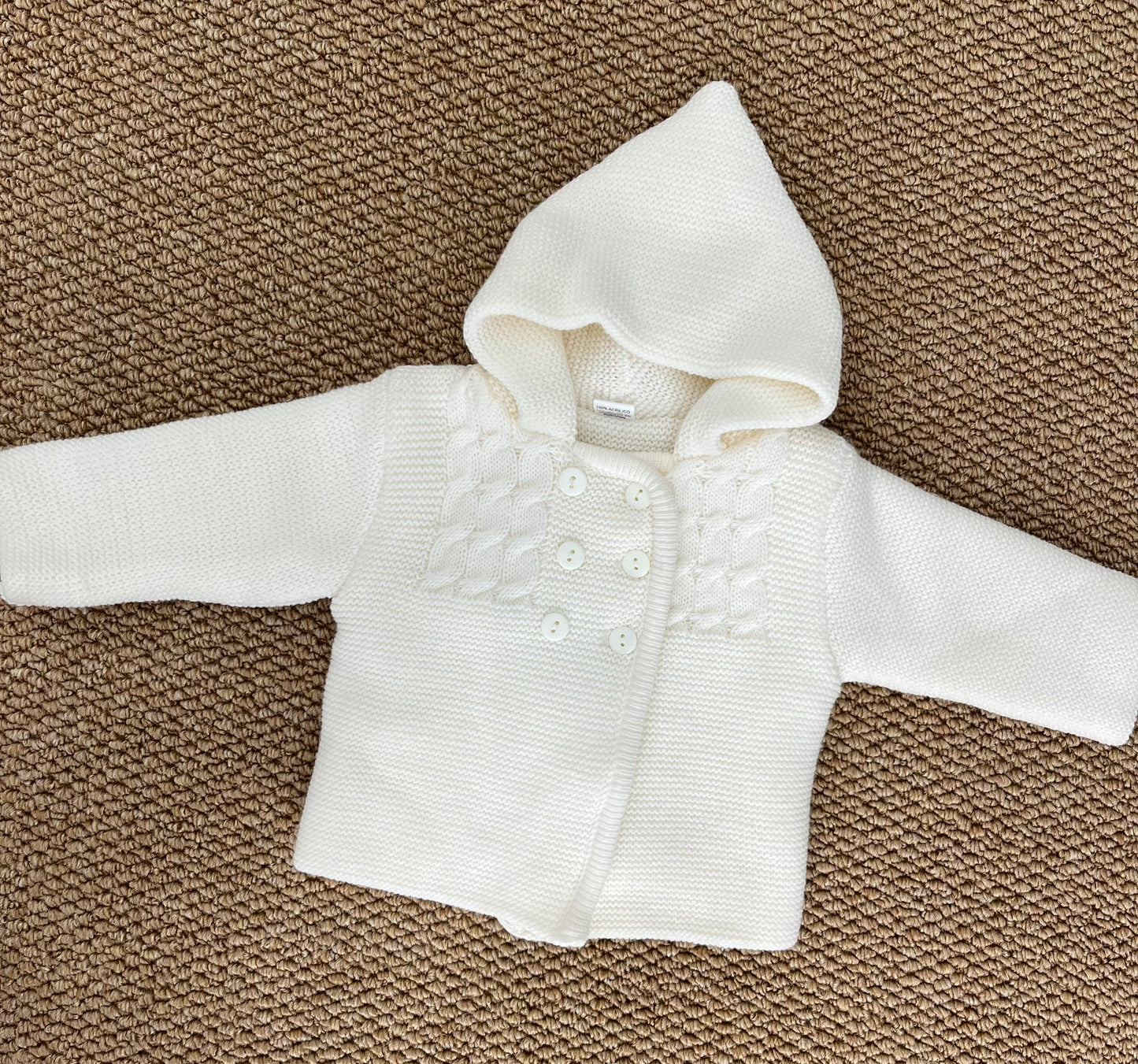 Cardigan Doppio Petto Con Cappuccio