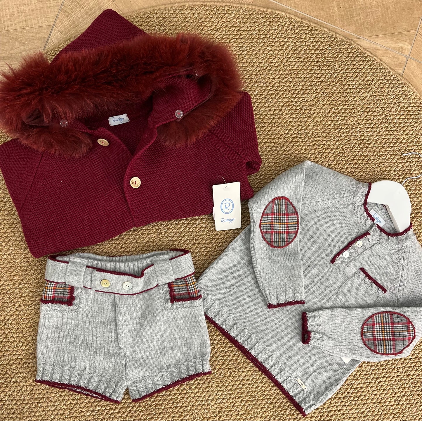Cord-Set 2 Pezzi Grigio/Bordaux