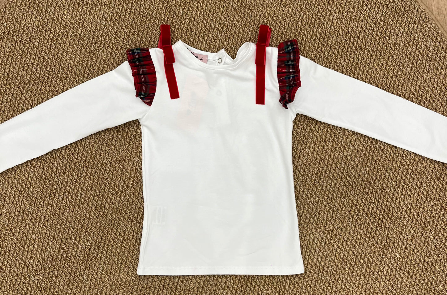T-shirt Con Dettagli in Tartan