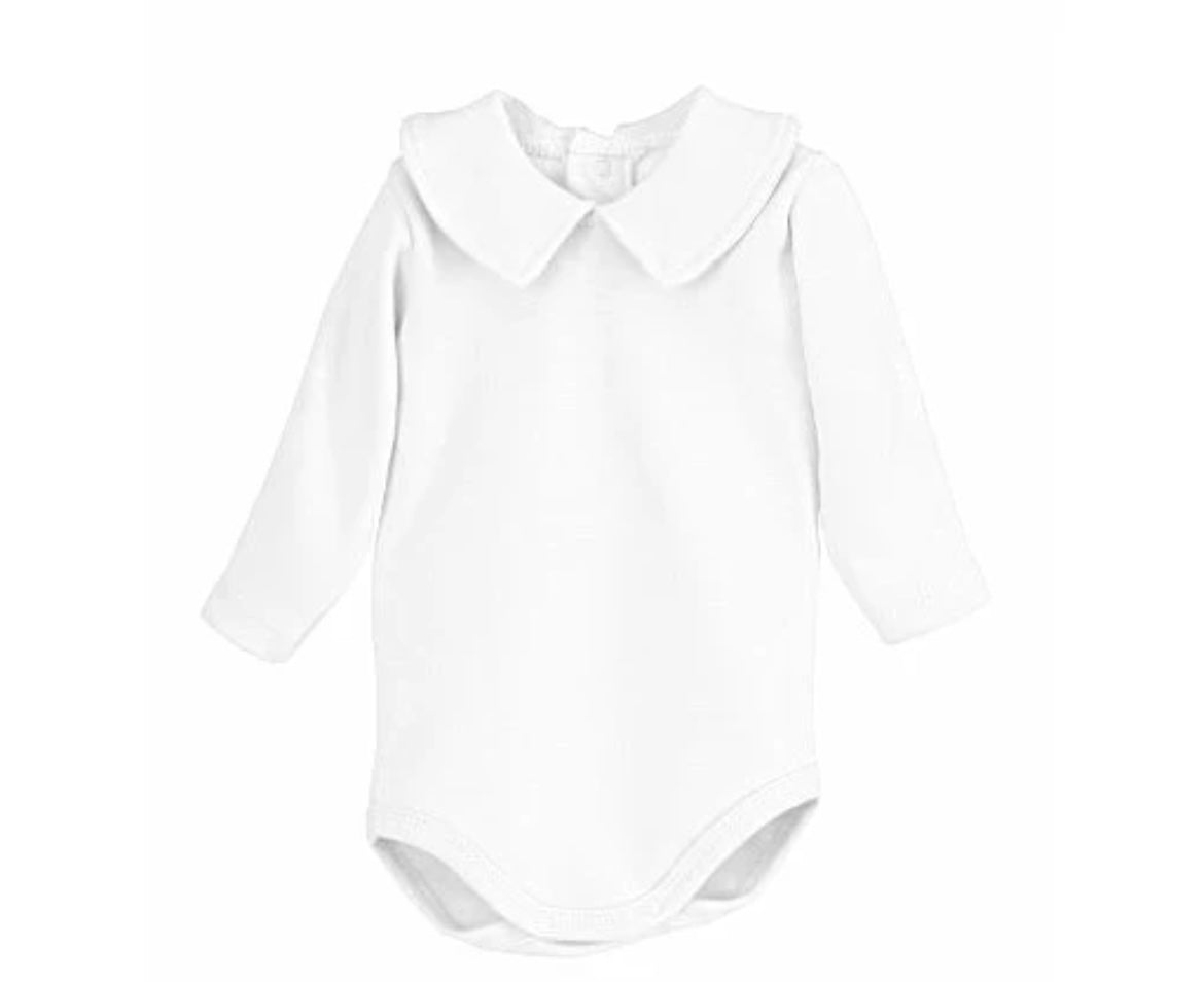 Body caldo cotone con collo camicia
