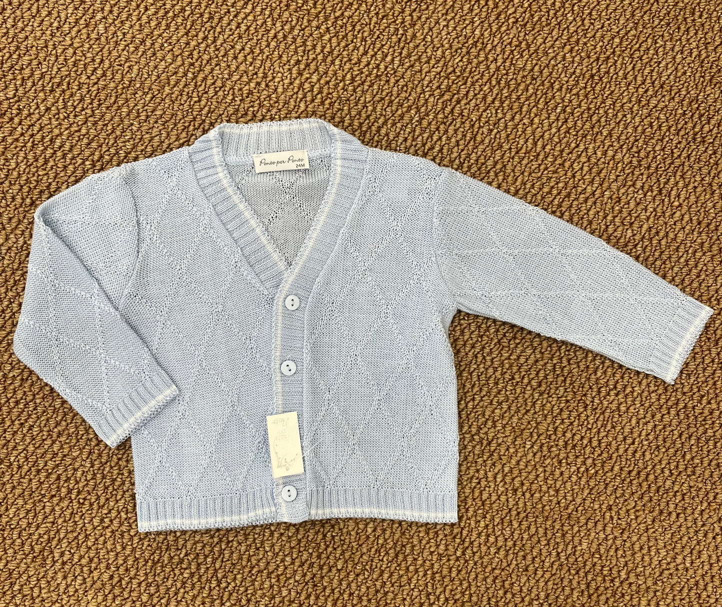 Cardigan Filo Cielo Rombi
