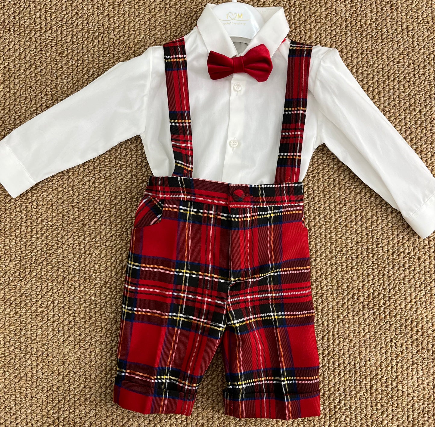 Completo 3 Pezzi Tartan Con Papillon Velvet