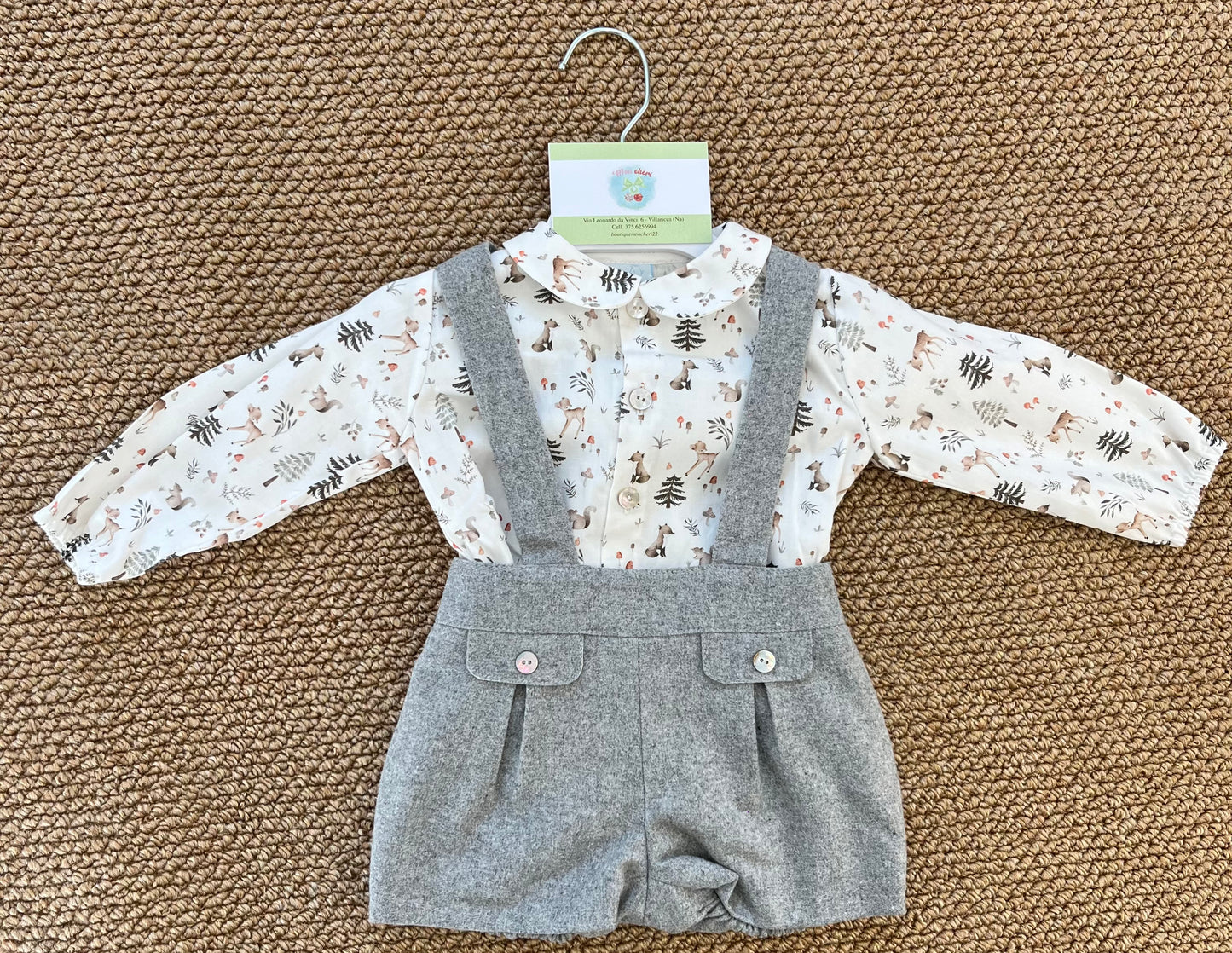 Camicia con Salopette Fantasia Bosco