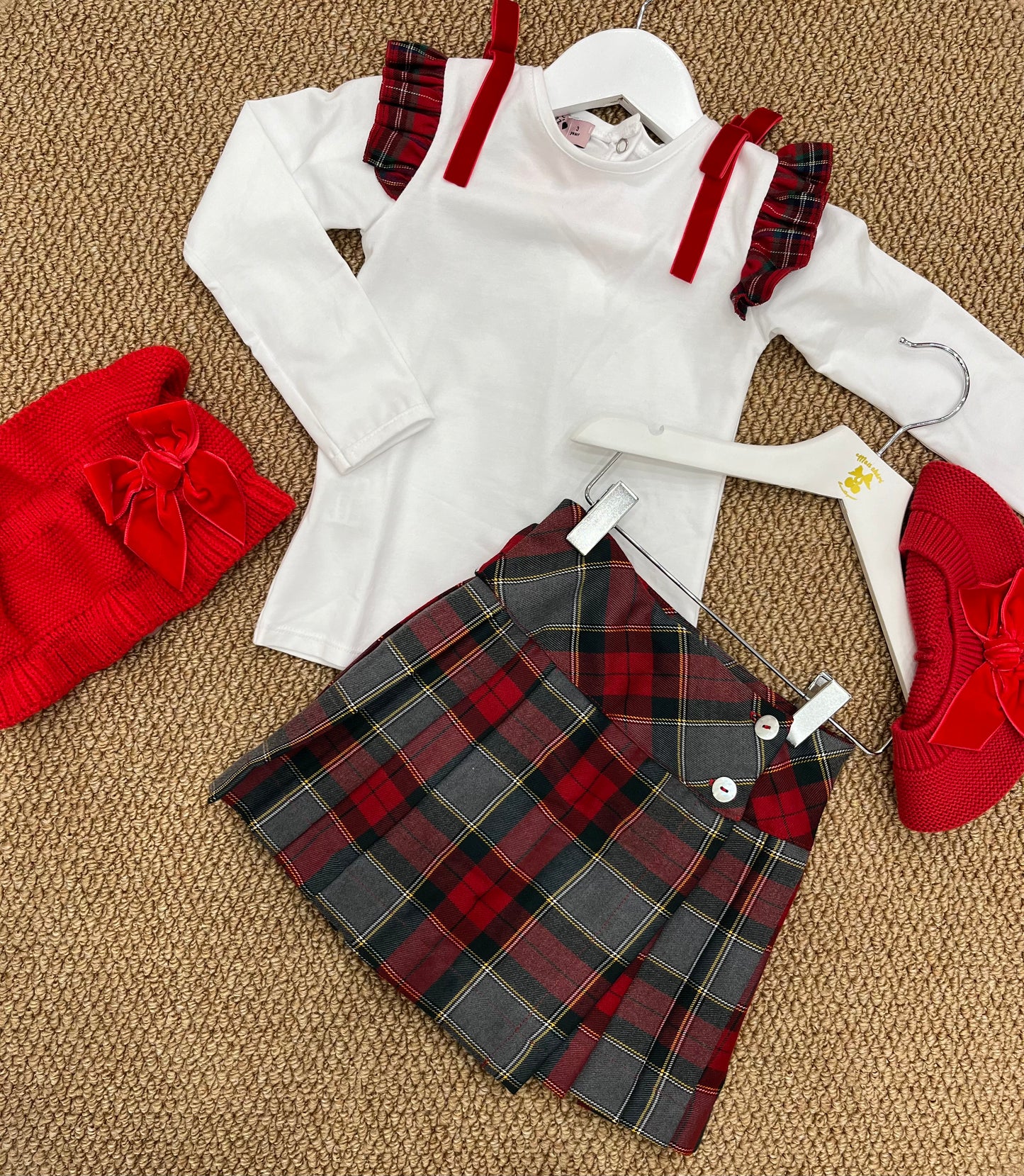 T-shirt Con Dettagli in Tartan
