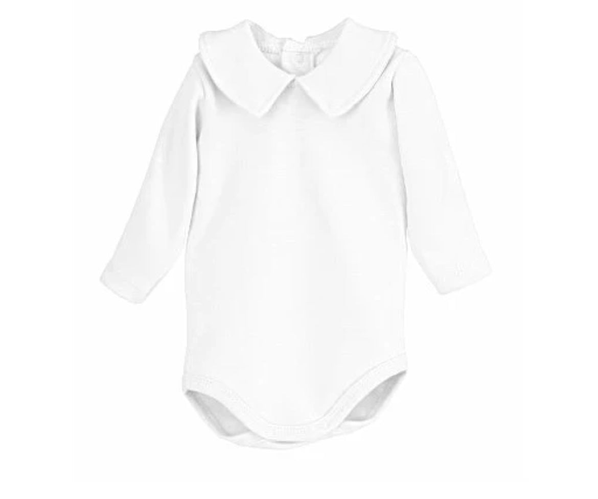 Body caldo cotone con collo camicia