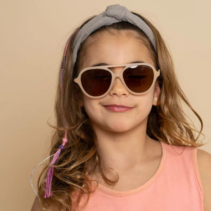 Occhiali da Sole Aviator Polarizzati Creamy White Child