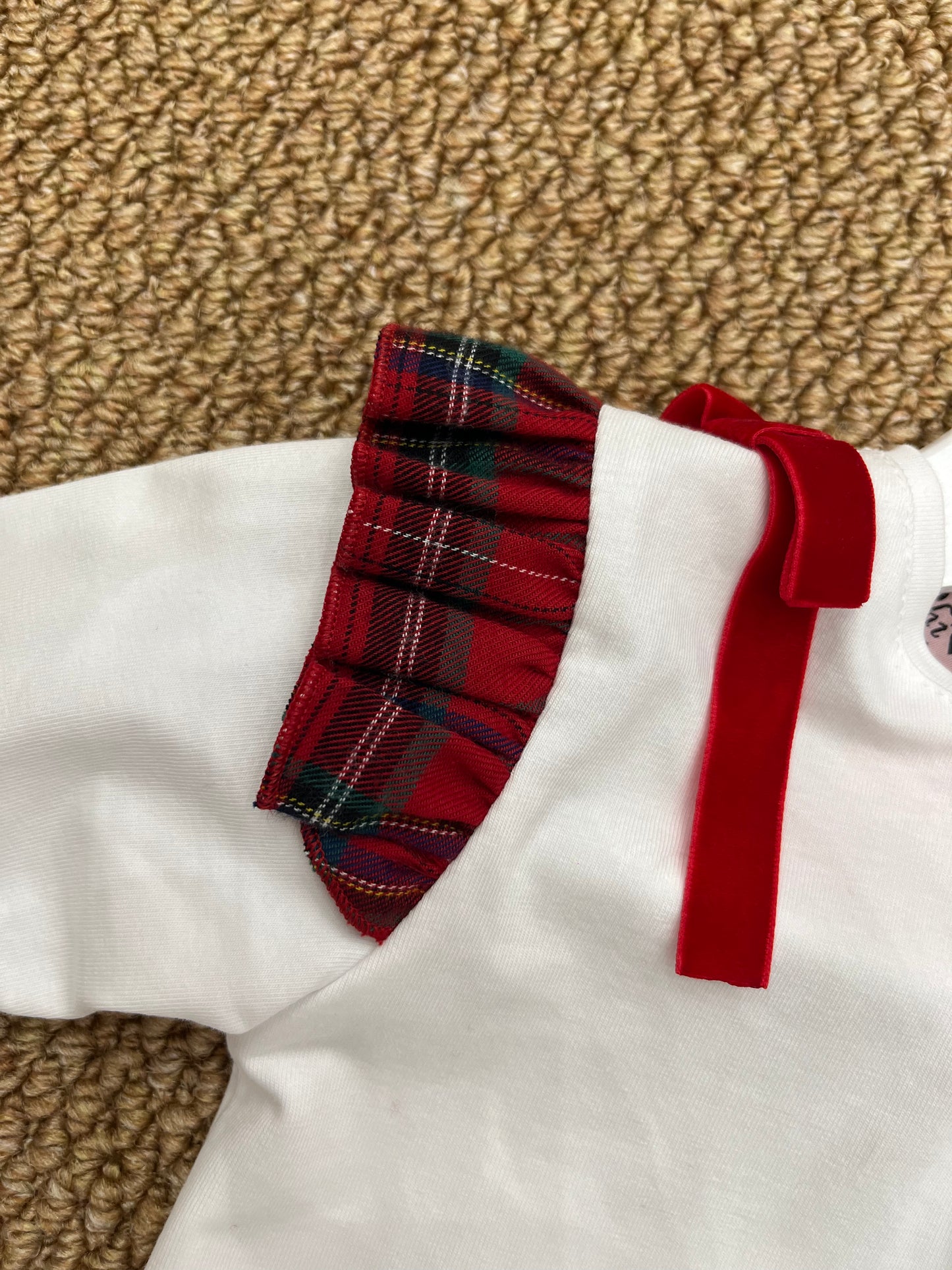 T-shirt Con Dettagli in Tartan