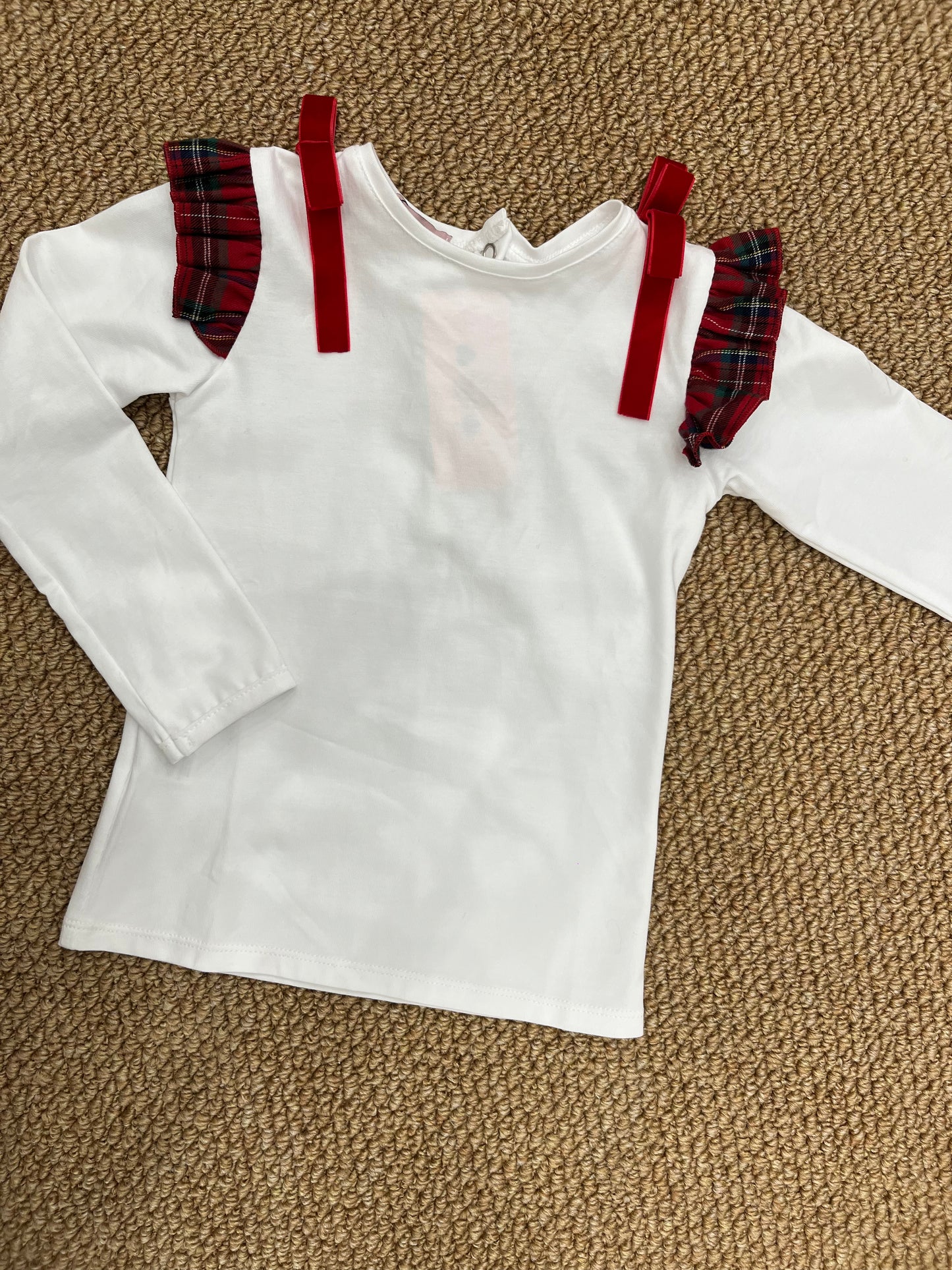 T-shirt Con Dettagli in Tartan