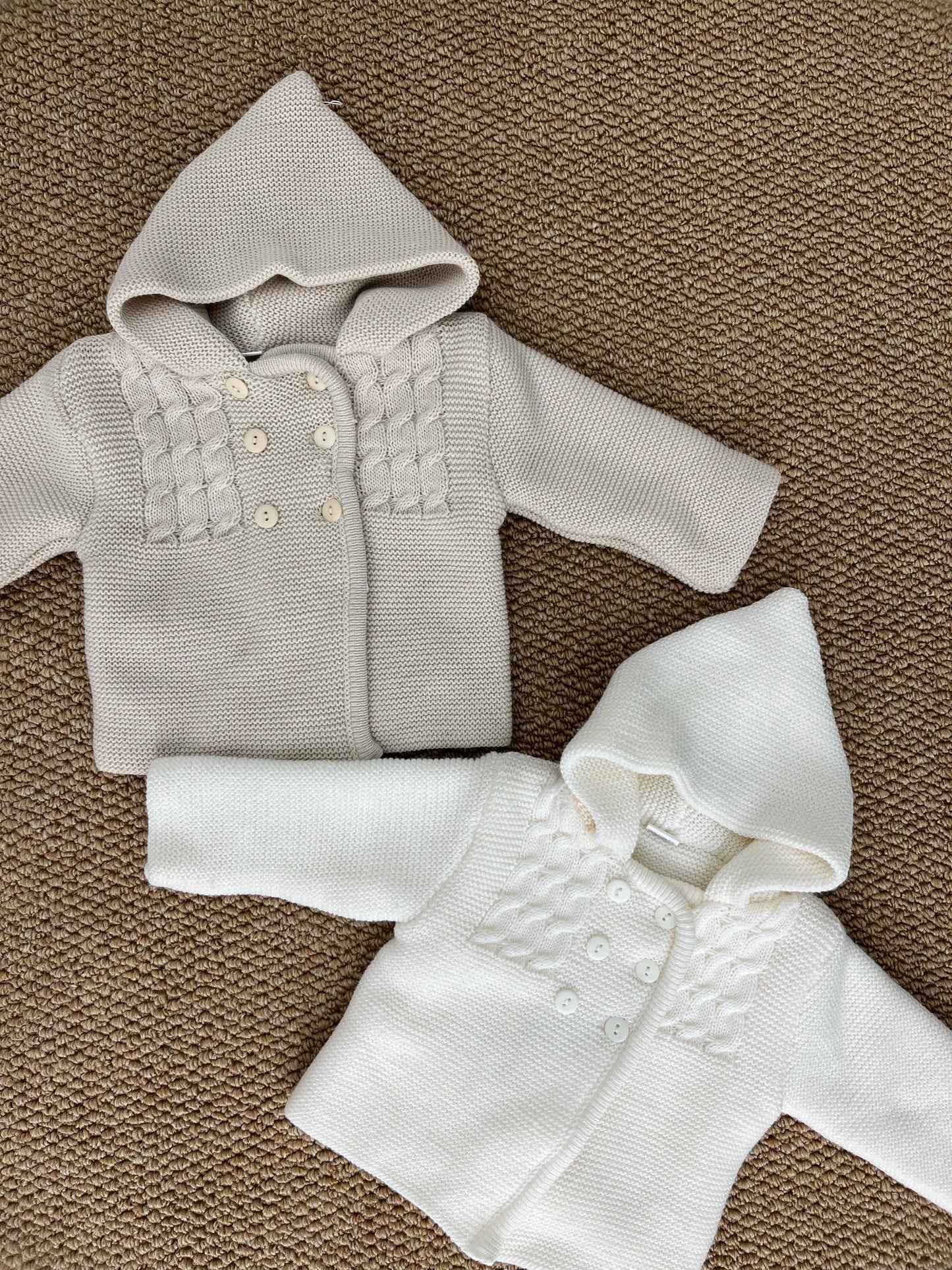 Cardigan Doppio Petto Con Cappuccio