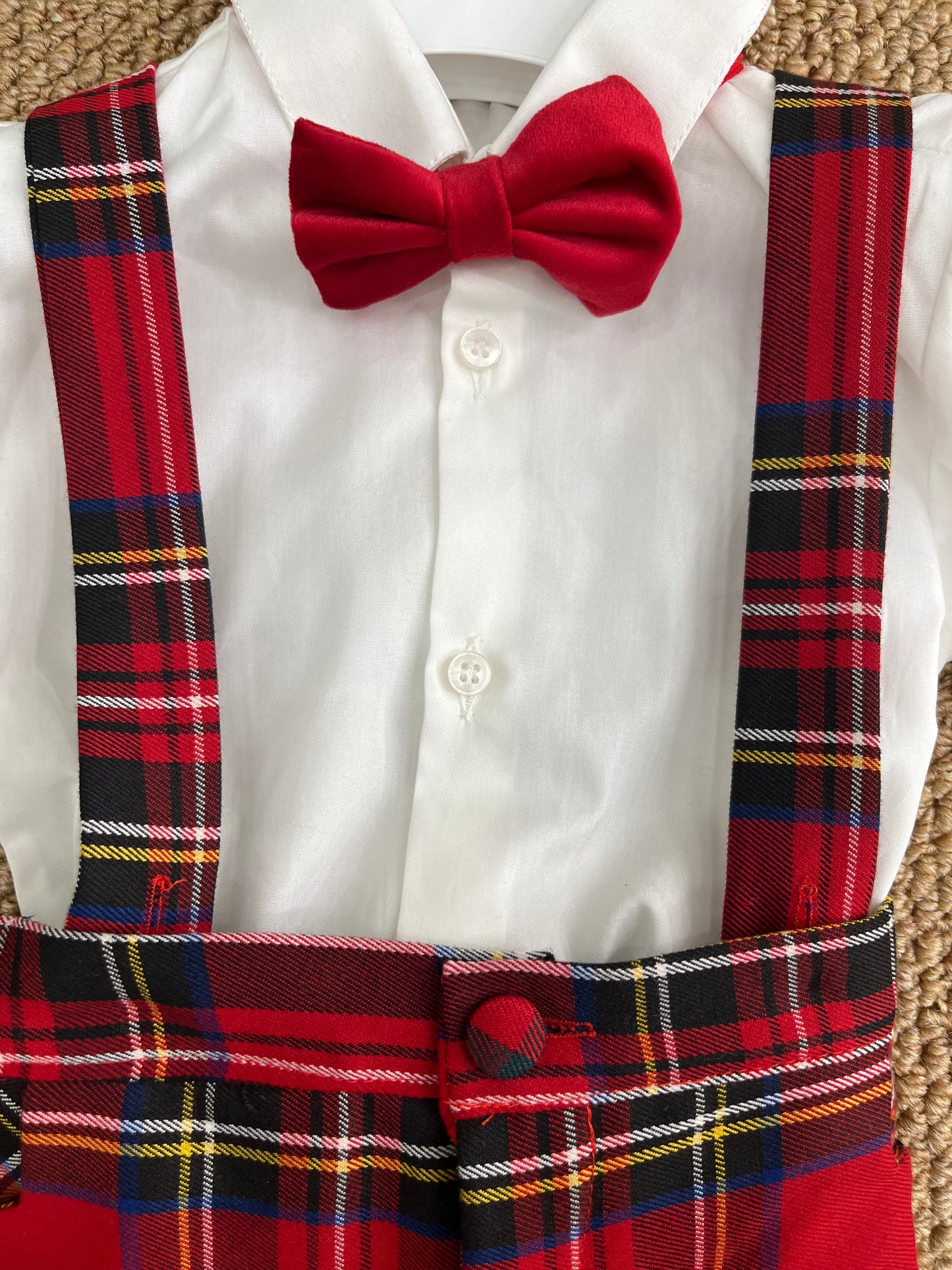 Completo 3 Pezzi Tartan Con Papillon Velvet