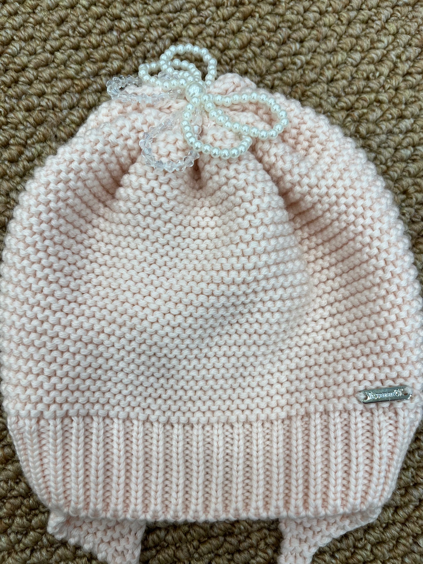 Cappellino Neonata Perlina Rosa IL TRENINO