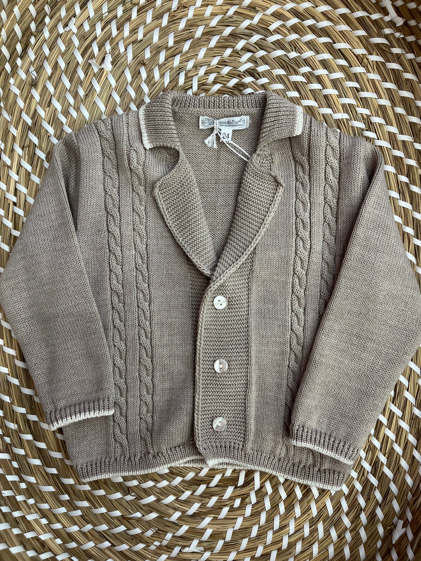 Cardigan Treccia Beige