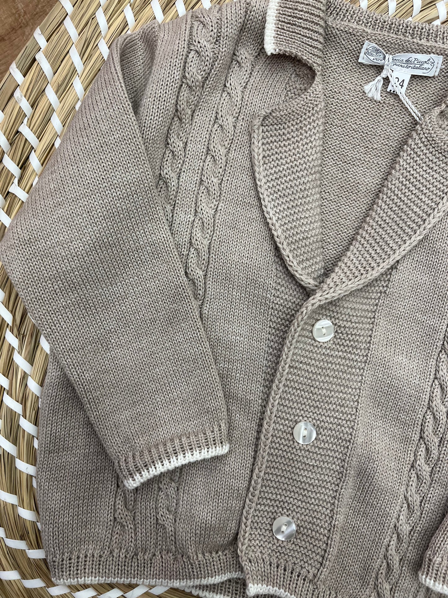 Cardigan Treccia Beige