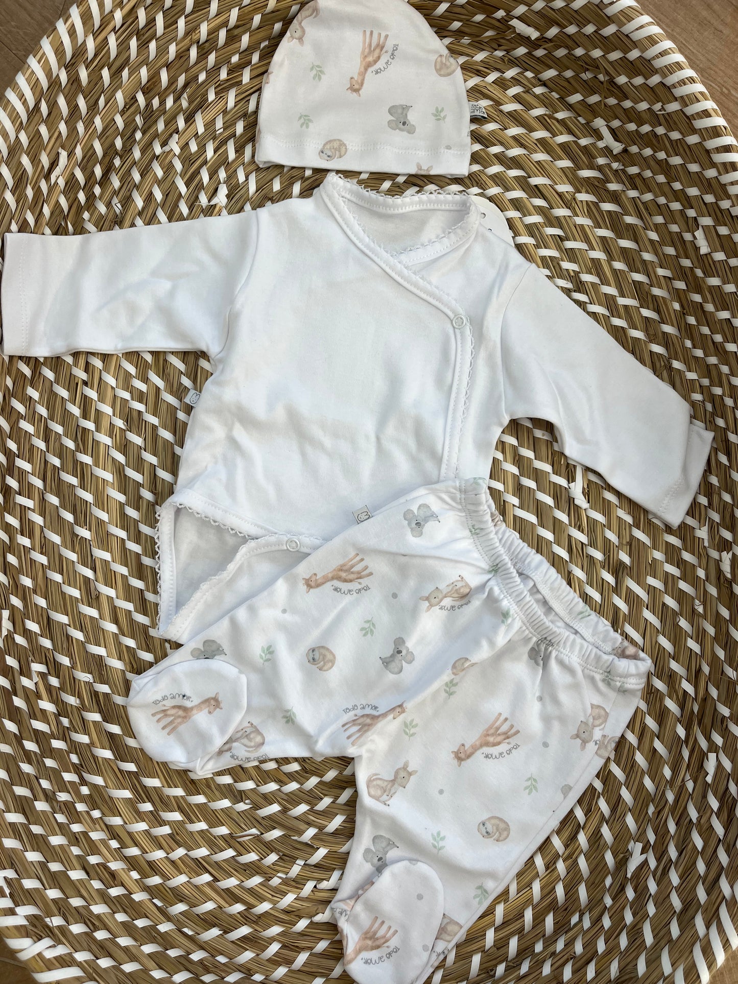 Completo 3 pezzi new Born cotone interlock