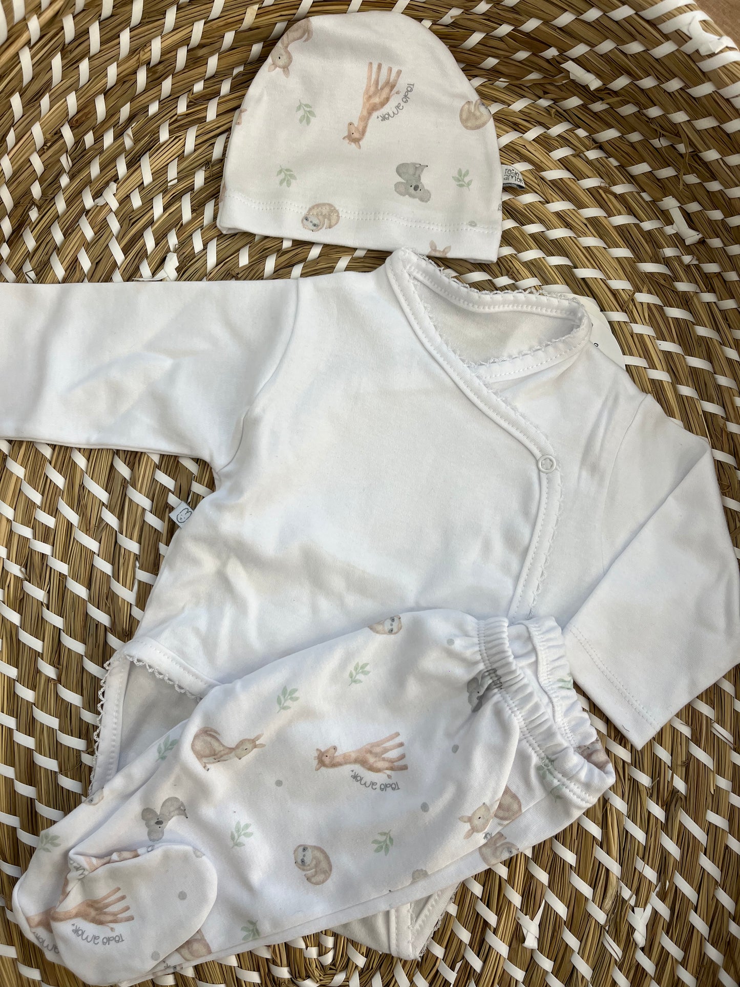 Completo 3 pezzi new Born cotone interlock