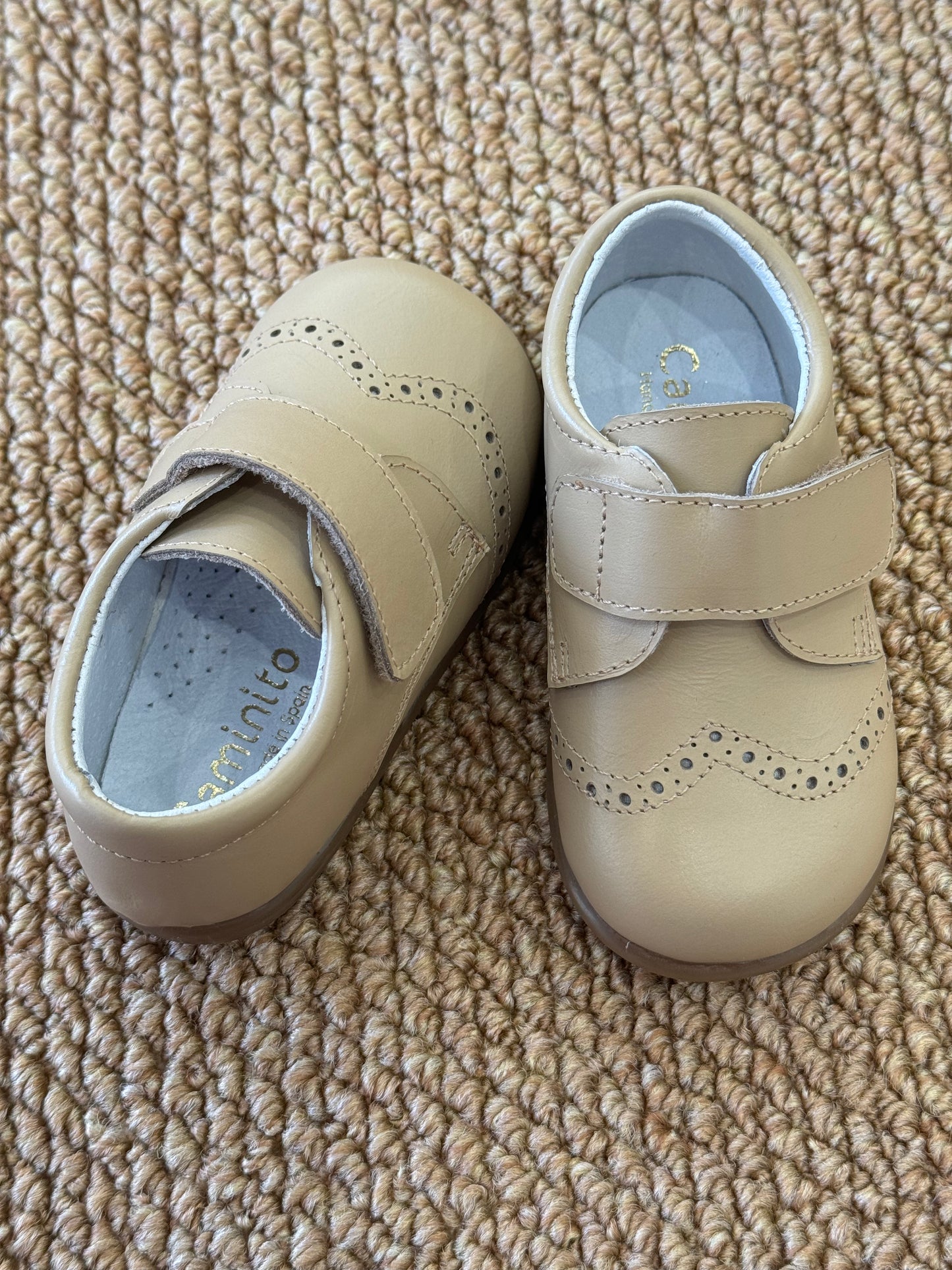 Francesina beige in pelle