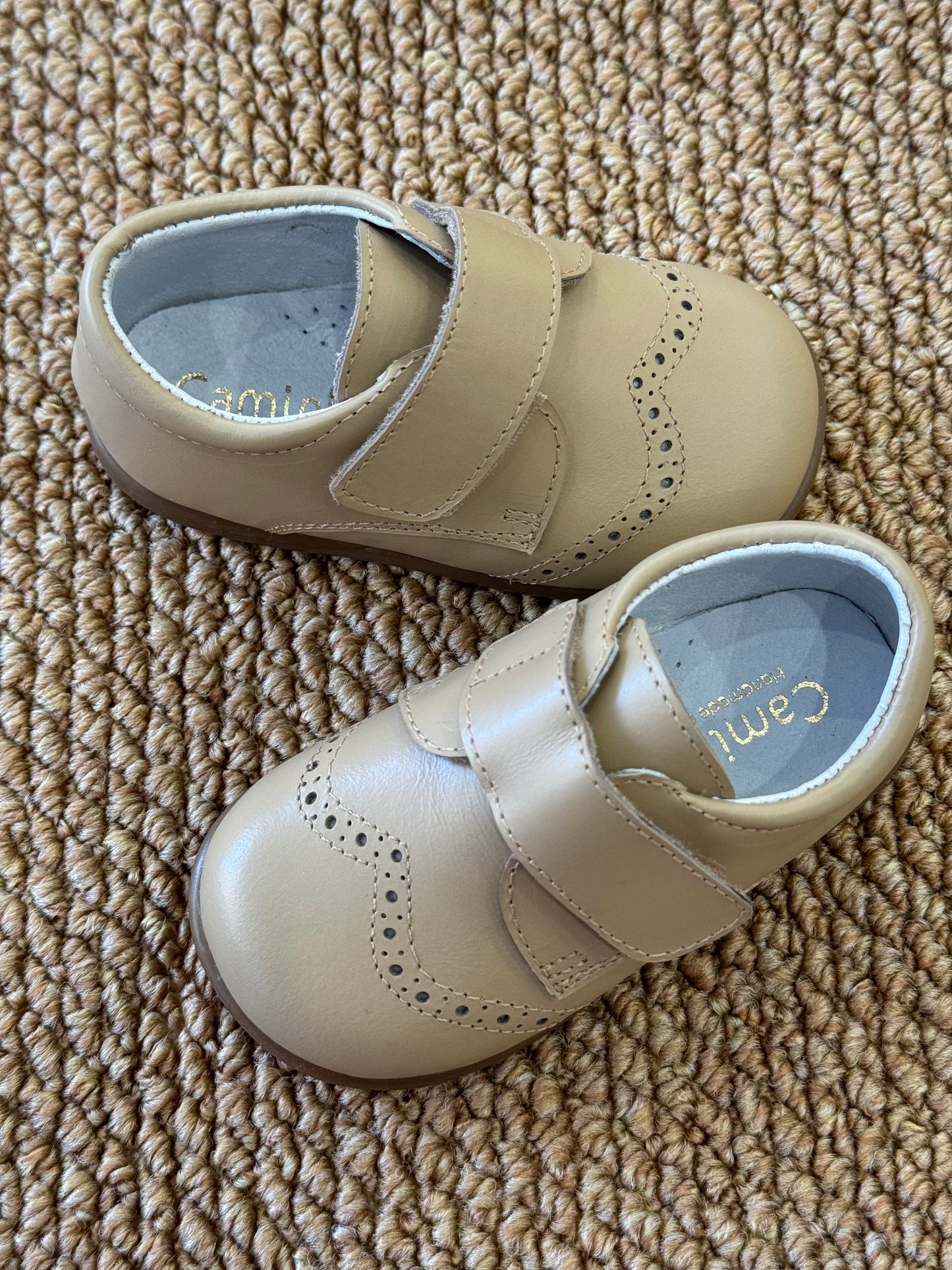Francesina beige in pelle