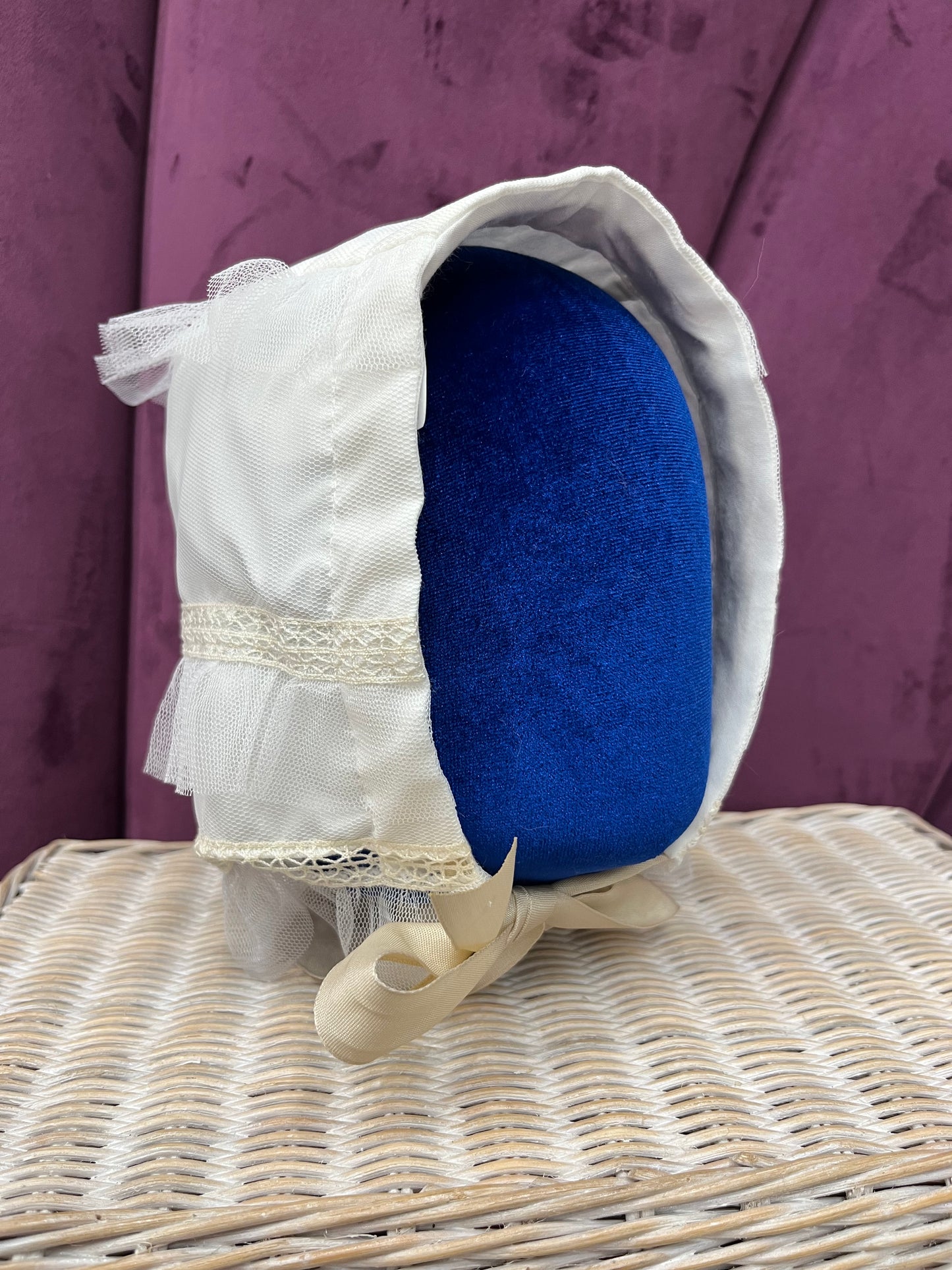 Cuffietta Battesimale Con Fiocco Avorio