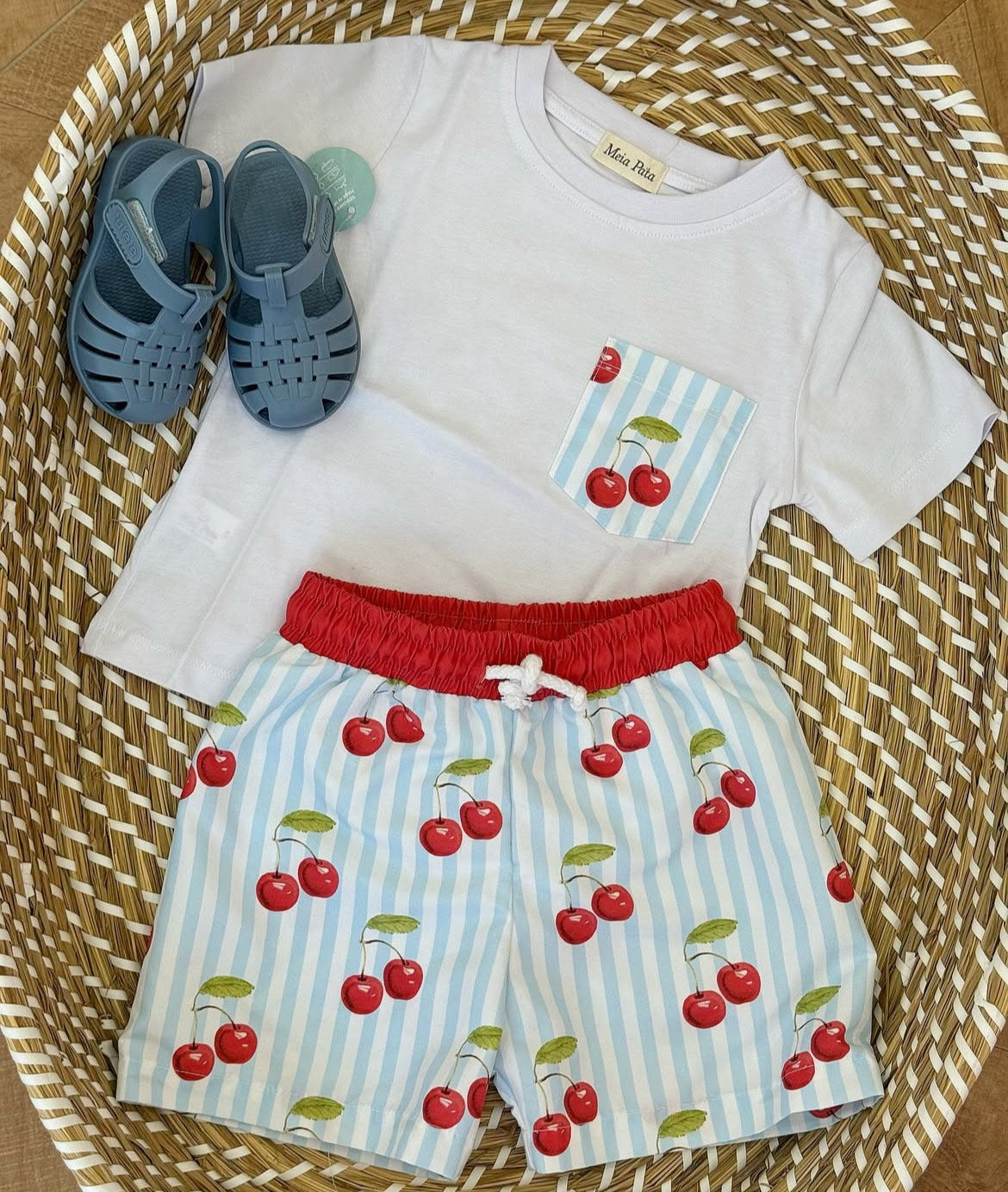 Completo Mare 2 Pezzi Ciliegie