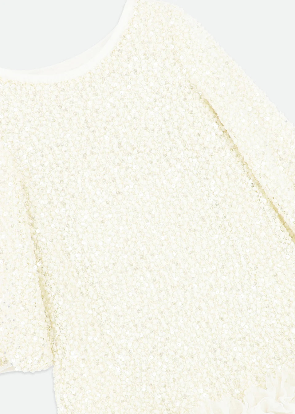 Jeanette Boucle Sequin Dress Snowdrop
