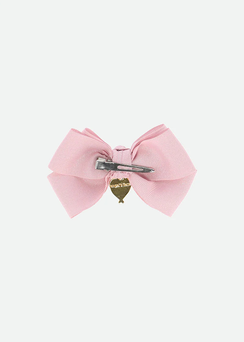Fermaglio con fiocco e corona Metallic Big Bow Pink