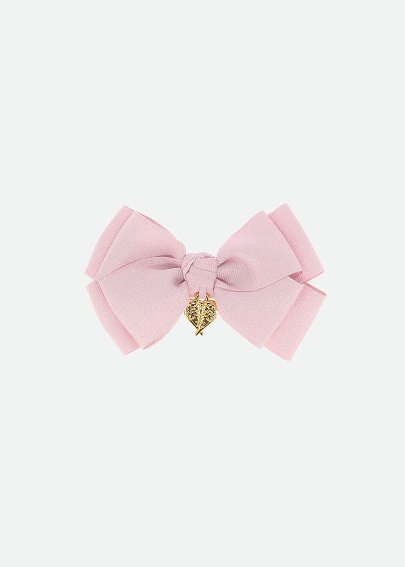 Fermaglio con fiocco e corona Metallic Big Bow Pink