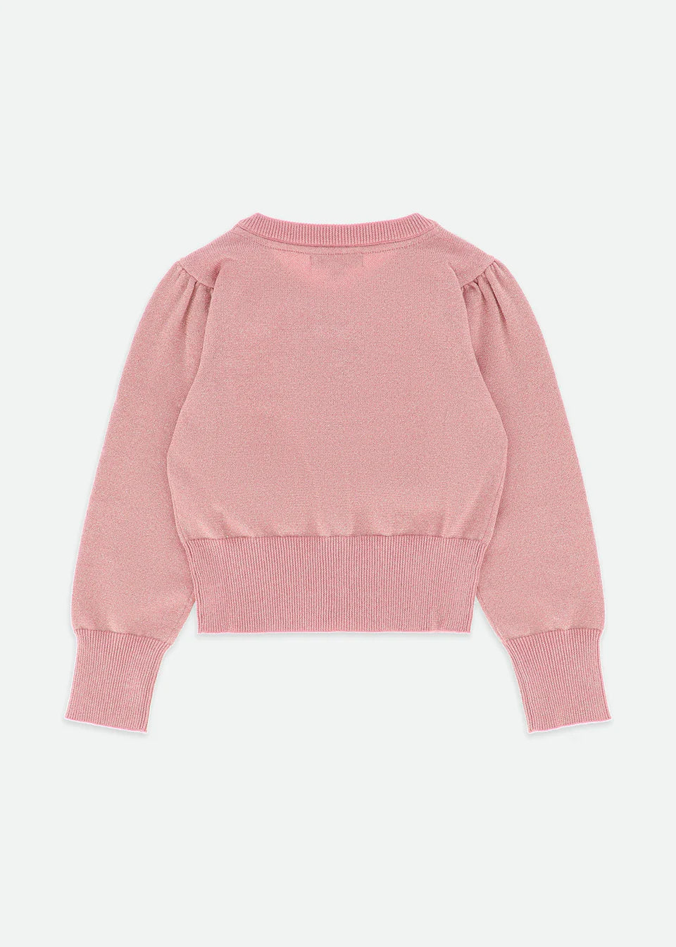 Nikki Metallic Cardigan Tea Rose