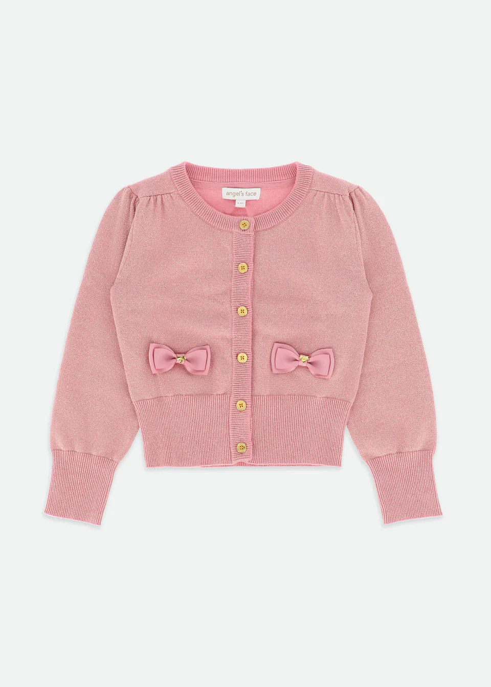 Nikki Metallic Cardigan Tea Rose