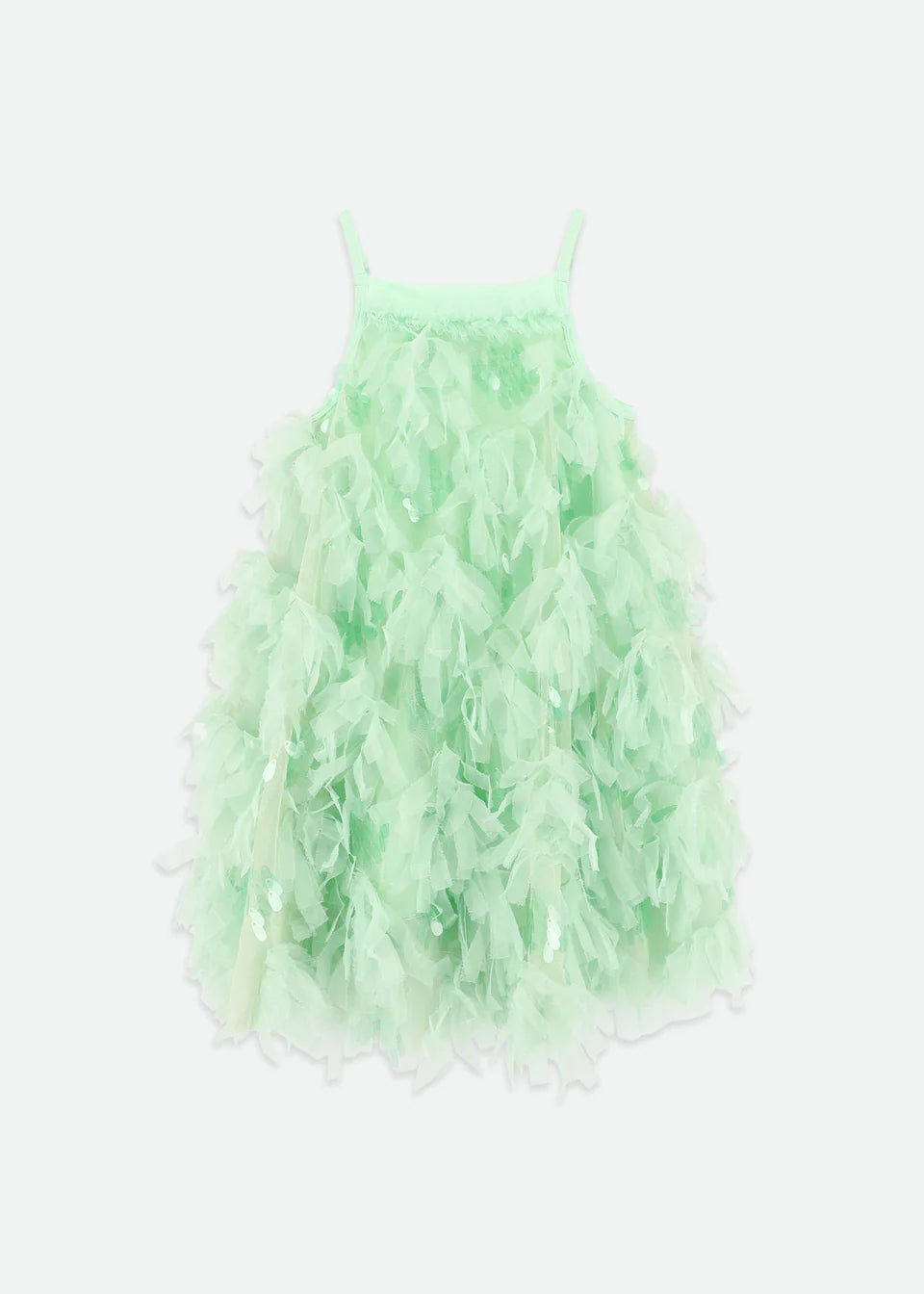 Abito Palma 3D Tulle and Sequin Mint