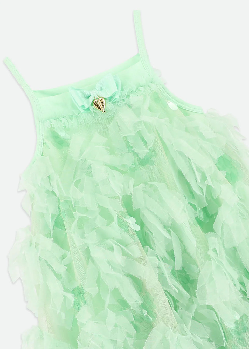 Abito Palma 3D Tulle and Sequin Mint