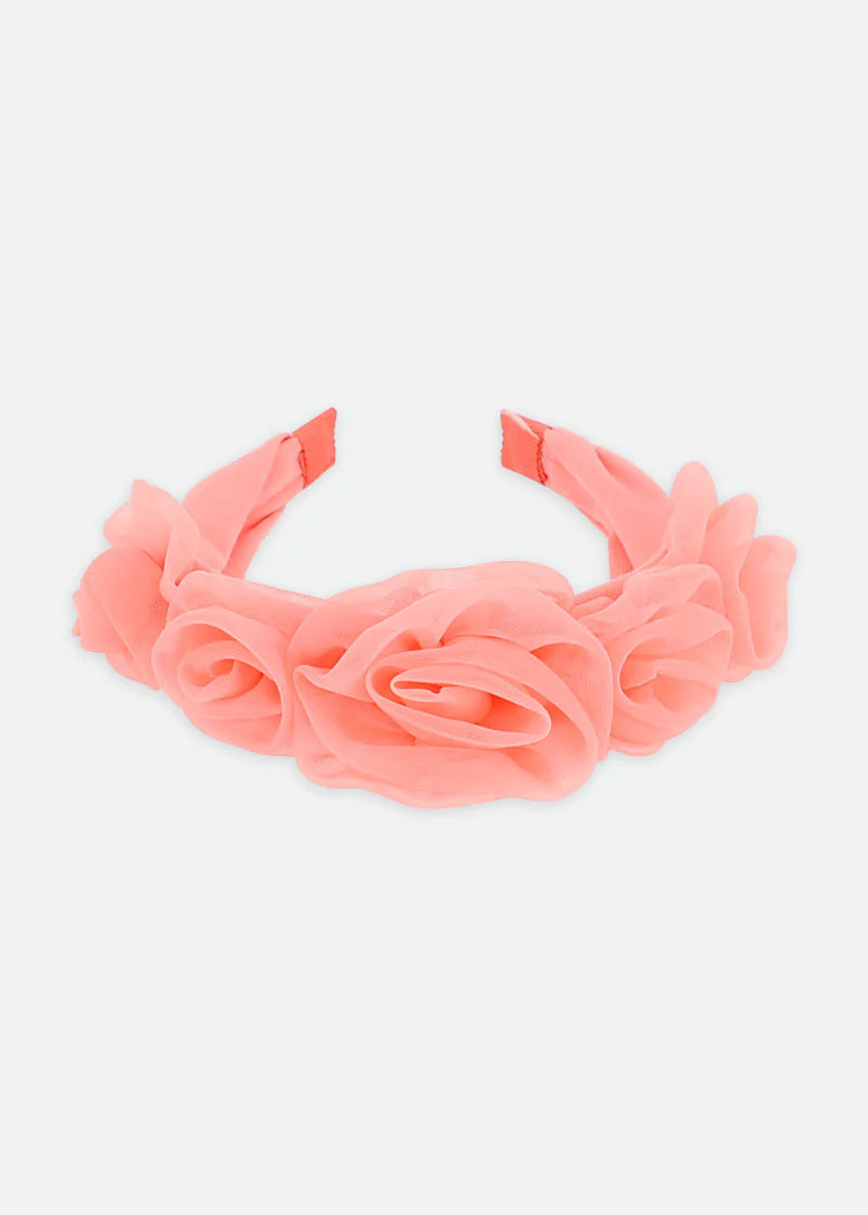 Cerchietto Rosie Tulle Aliceband Coral