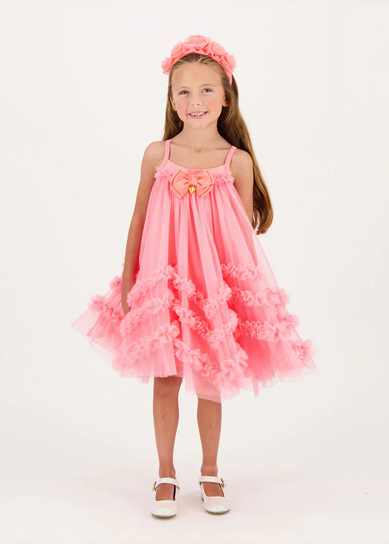 Cerchietto Rosie Tulle Aliceband Coral