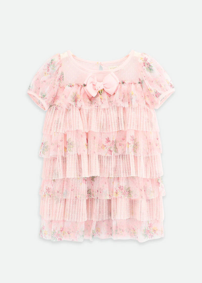 Vestito Tallulah misto floreale rosa pallido
