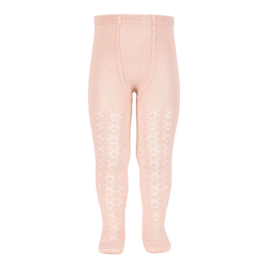 Calzamaglia in cotone perle traforata NUDE