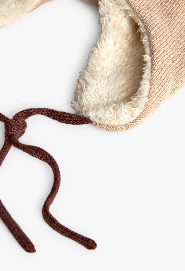 Cappello marrone con stampa animale