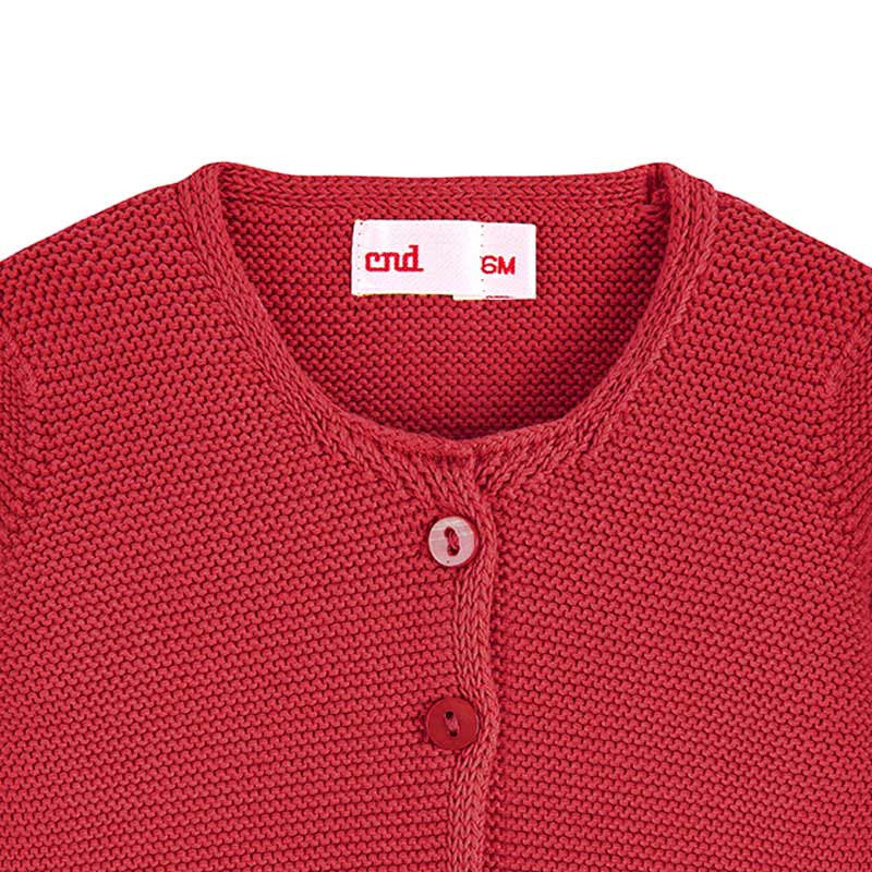 Cardigan a punto legaccio ROSSO
