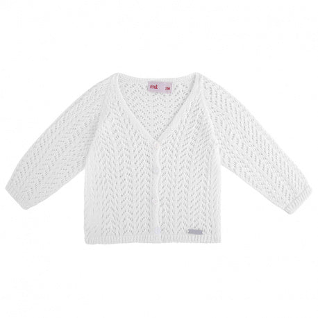 Cardigan traforato Condor BIANCO
