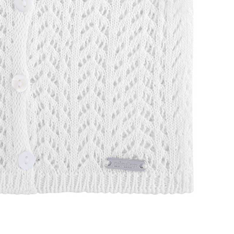 Cardigan traforato Condor BIANCO