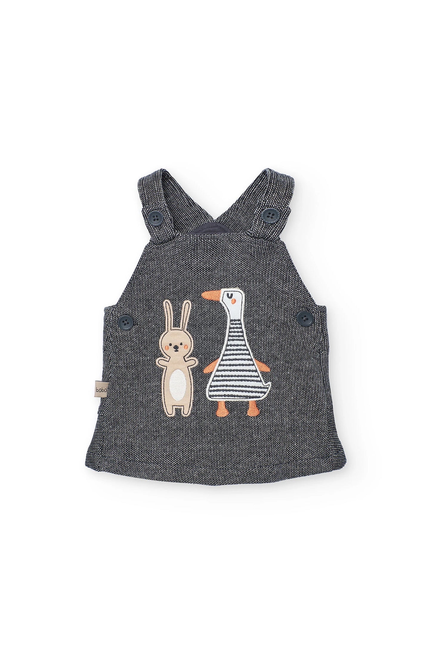 Completo neonata in maglia grigia animali