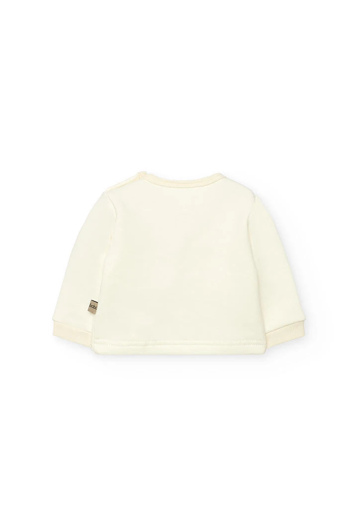 Completo neonato in maglia orsetto bianco