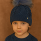 Cappello lana blu jeans